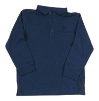 Tmavomodré polo triko Matalan