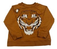 Hnedá mikina s tigrom H&M