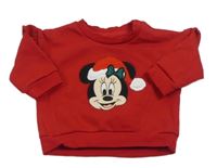 Červená mikina s Minnie a volánikmi Primark