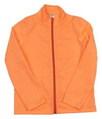 Neonove oranžová prepínaci športová funkčná mikina Decathlon