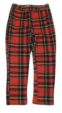 Červeno-černo-žluté kostkované úpletové legíny Reserved