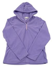Fialová fleecová funkčná mikina s kapucňou MOUNTAIN WAREHOUSE