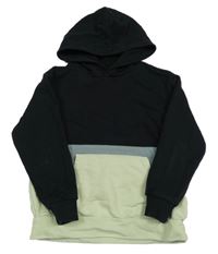 Čierno-zelená mikina s kapucňou Lily & Dan