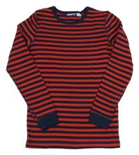 Červeno-tmavomodré pruhované thermo tričko Pepperts