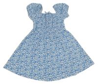 Modro-biele kvetované ľahké šaty Primark