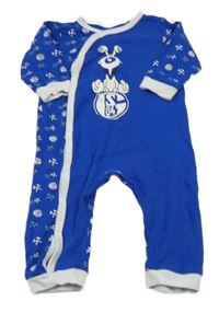 Modrý vzorovaný overal s psíkom