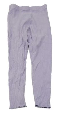 Lila rebrované legíny Primark