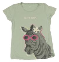 Mintové tričko so zebrou Yigga