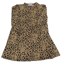 Hnědo-černé šaty s leopardím vzorem Matalan
