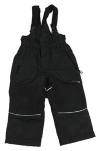 Černé šusťákové funkční laclové oteplovačky Trollkids