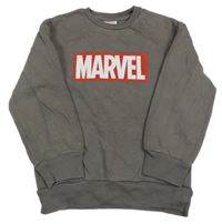 Sivá mikina s logom Marvel