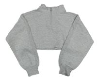 Svetlosivá crop mikina New Look