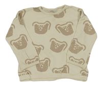 Béžová rebrovaná mikina s leopardmi Next