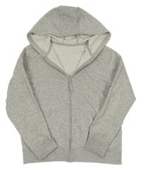 Svetlosivá melírovaná prepínaci mikina s kapucňou F&F