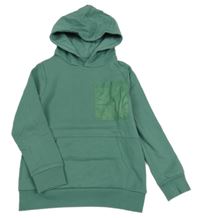 Zelená mikina so šušťákovou vreckom a kapucňou Name it