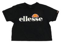 Čierne crop tričko s logom Ellesse