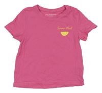 Růžové tričko s citronem Primark