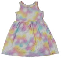 Bielo-farebné kvetované šaty H&M