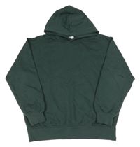Tmavozelená mikina s kapucňou Zara