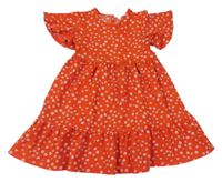 Oranžovo-biele kvetované šaty Primark