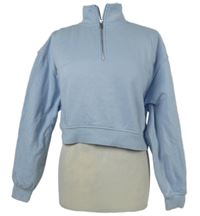 Dámska svetlomodrá crop mikina H&M