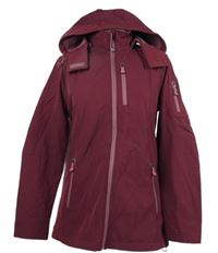 Dámská vínová softshellová jarní bunda s kapucí Janina 