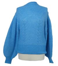 Dámsky modrý ažurový sveter Bershka