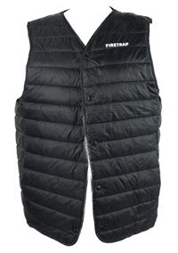 Pánská černá šusťáková zateplená prošívaná vesta Firetrap 