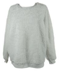 Dámska biela chlpatá mikina Janina