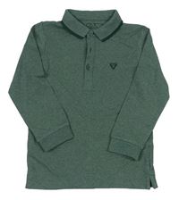 Khaki polo triko s výšivkou Matalan