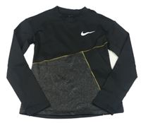 Černé třpytivé termo triko s logem Nike