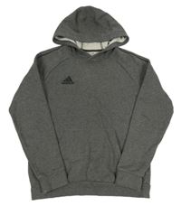 Šedá mikina s logem a kapucí Adidas