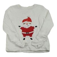 Biela mikina so Santa Clausem C&A