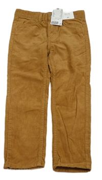 -Nové Hnedé slim manšestráky H&M