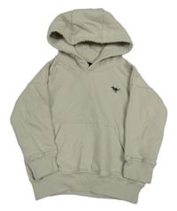 Svetlobéžová mikina s výšivkou a kapucňou Next