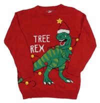 Červený sveter s dinem Primark