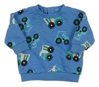 Modrá mikina s traktormi M&S