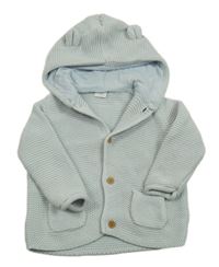 Svetlomodrý prepínaci sveter s kapucňou Next