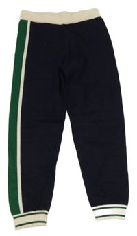 Tmavomodro-zeleno-bílé pletené tepláky River Island