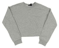 Svetlosivá crop mikina New Look