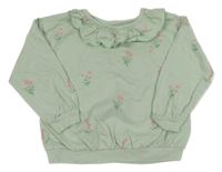 Belasá kvetinová mikina s volánikom George