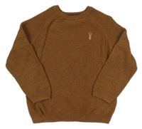 Hnedý sveter s výšivkou Next