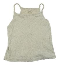 Světlešedý melírovaný žebrovaný top H&M