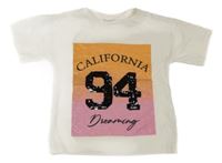 Bílé tričko s číslem a flitry Matalan