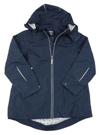 Tmavomodrá šušťáková funkčná bunda s kapucňou Tchibo