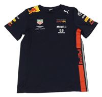 Tmavomodré sportovní tričko s logy Puma