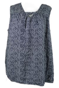 Dámský tmavomodro-bílý vzorovaný halenkový top Cecil