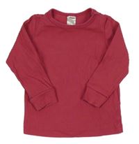 Tmavorůžové pruhované triko H&M