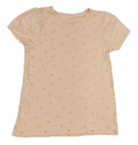 Světlerůžové tričko s třešněmi H&M