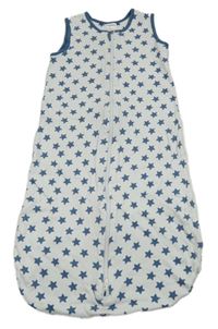 Bílý bavlněný podšitý spací pytel s hviezdami Impidimpi